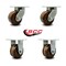 Service Caster 6 Inch Heavy Duty High Temp Phenolic Wheel Caster Swivel 2 Rigid, 4PK SCC-KP92S630-PHRHT-2-R-2 - alternate 1